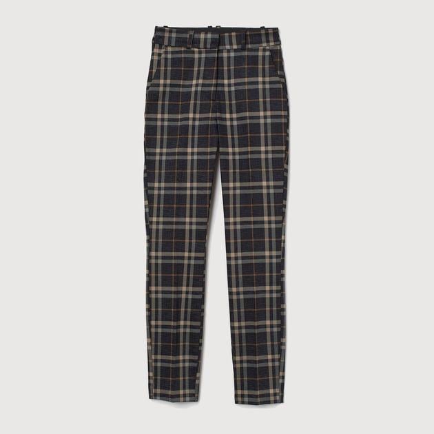 Брюки H&M 751471П клетка р. 42 Черно-бежевый (1111109408563)