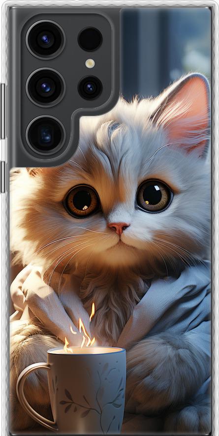 Чехол на Samsung Galaxy S23 Ultra White cat (5646pc-2906-42517)