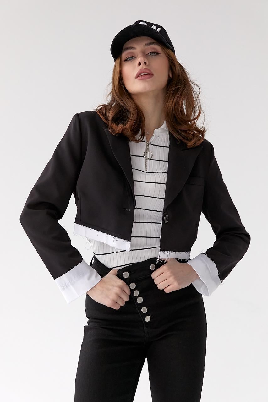 Жакет женский укороченный M Черный (9528067) Жакет женский укороченный M Черный (9528067)