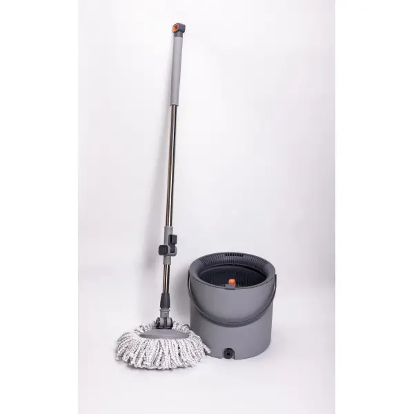 Швабра веревочная с ведром и системой автоматического отжима Серый (147-107-HP-35015-22) Швабра веревочная с ведром и системой автоматического отжима Серый (147-107-HP-35015-22)