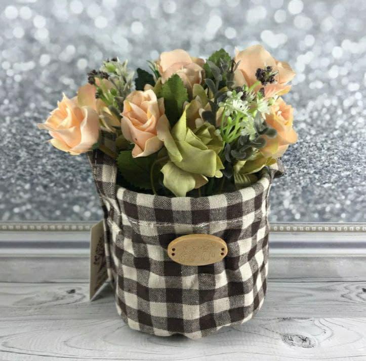 Подарунковий букет у мішечку Decors N-17-8-4 Пудровий (DR000986)