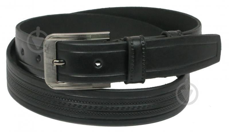 Кожаный ремень Skipper 110-130 x 3.5 см Черный (1052-35)