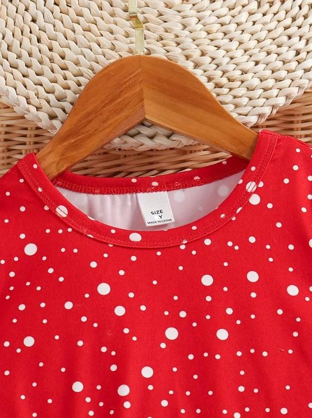 Плаття дитяче у новорічному стилі для дівчинки 5-6 років 120 см Червоний (2761861549) - фото 4 Плаття дитяче у новорічному стилі для дівчинки 5-6 років 120 см Червоний (2761861549) - фото 4