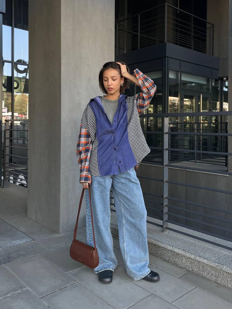 Женская теплая рубашка ZF Inspire 1657 комбинированная L-XL Разноцветный (1657-L-XL)