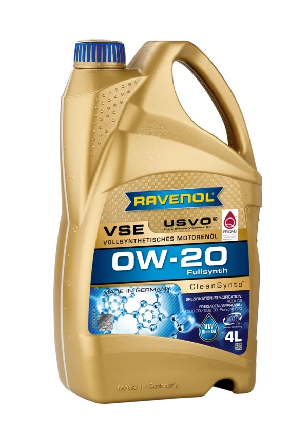 Моторное масло RAVENOL VSE 0W-20 синтетика 4 л (1111112-004)