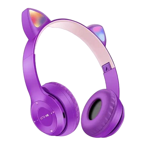 Наушники беспроводные Bluetooth Cat XY-204 с подсветкой (01804-5)