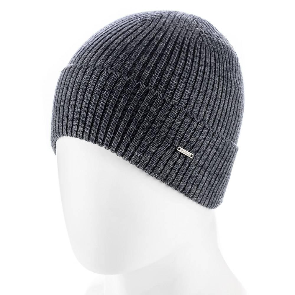 Шапка чоловіча Actrics MH04 з бавовни одинарна з відворотом Маренго - фото 1