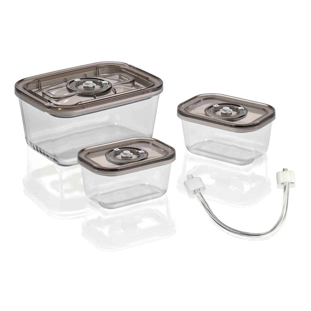 Набор стеклянных вакуумных контейнеров CASO VacuBoxx Eco-Set и шланг с адаптером 3 шт. (1177) Набор стеклянных вакуумных контейнеров CASO VacuBoxx Eco-Set и шланг с адаптером 3 шт. (1177)
