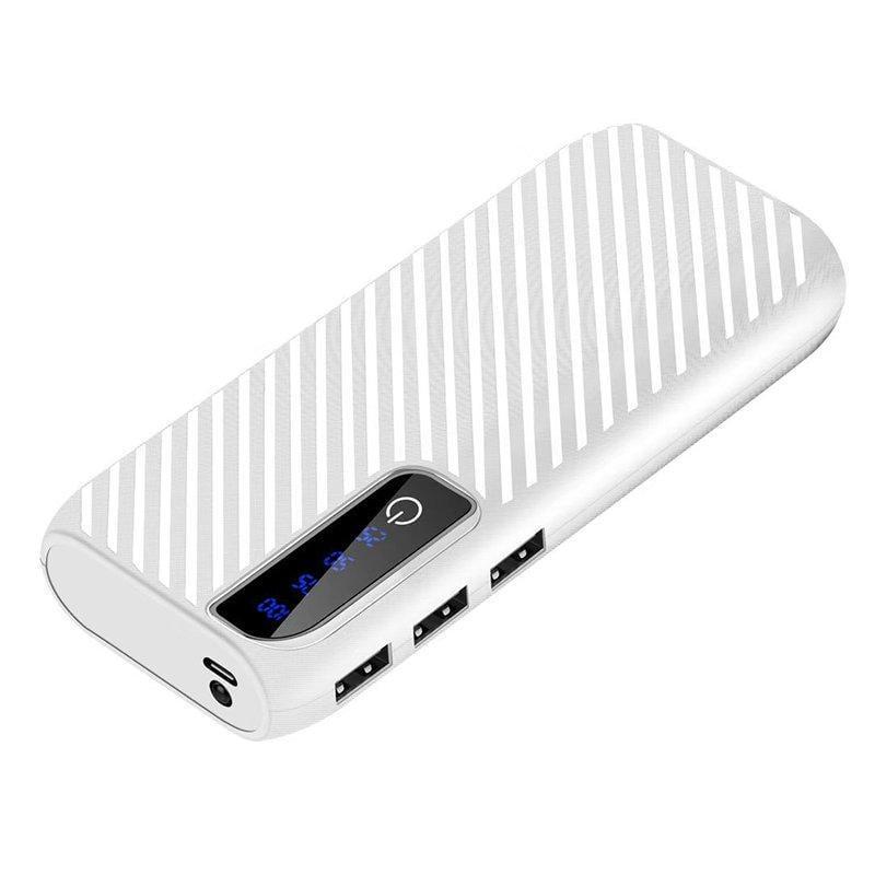 Повербанк Fashion 50000 mAh LED-дисплей 3 USB-выхода Белый (LM-122-3053B)