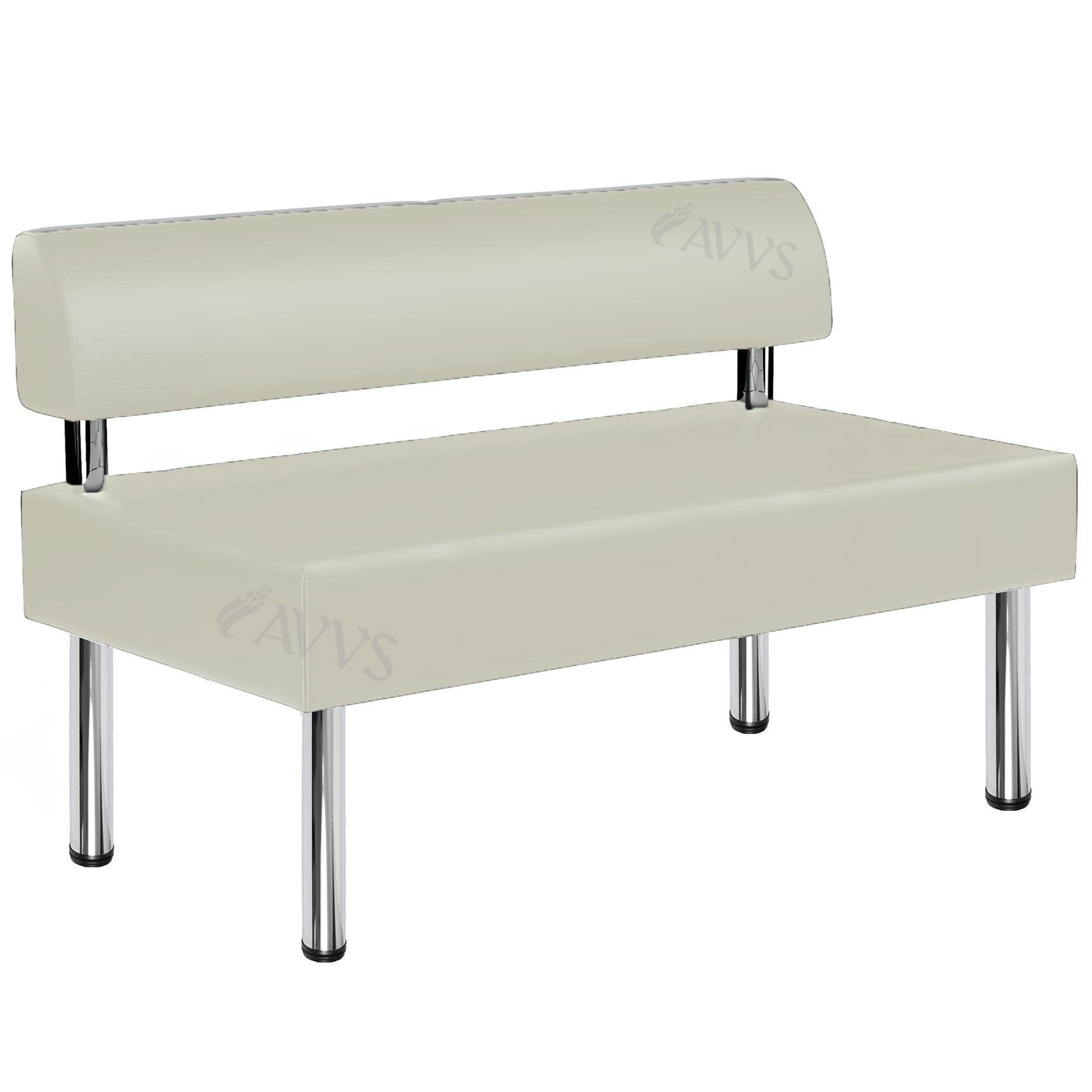 Диван офісний AVVS tech для очікування/приймальної 120 см Бежевий (noga25-75x120-beige) - фото 1