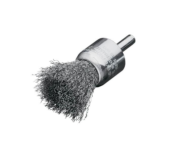 Щітка кінцева Lessmann 23х25 мм хвостовик 6 мм сталевий гофрований дріт 0,3 мм 18000 об/хв 453161 (13728)