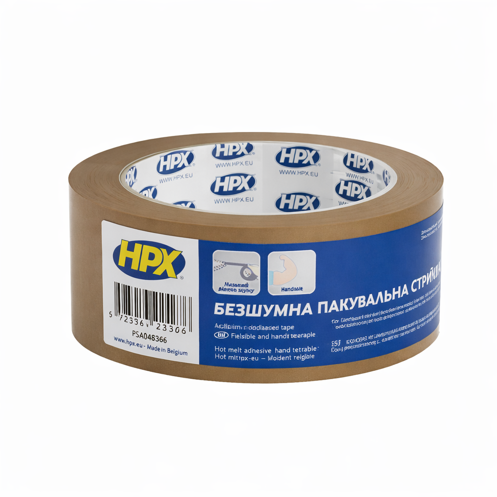 Лента упаковочная HPX VB5066 на основе полиуретана 50 мм/66 м Коричневый (31980473)
