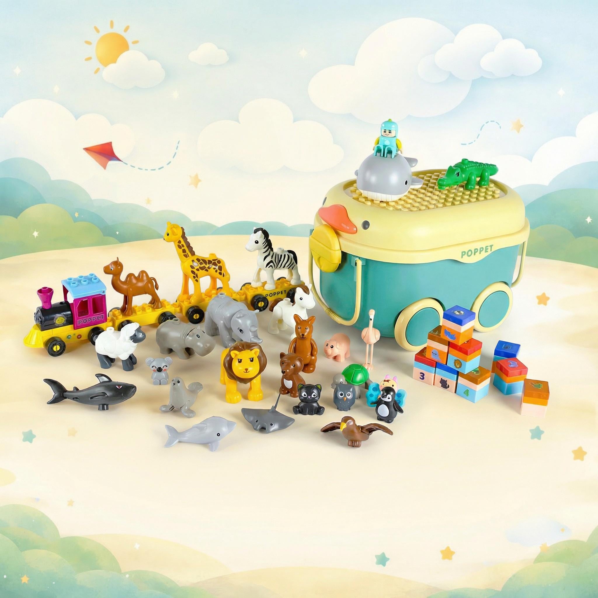 Конструктор POPPET Путешествие в Мир животных в ящике Утенок Блу 79 эл. Конструктор POPPET Путешествие в Мир животных в ящике Утенок Блу 79 эл.