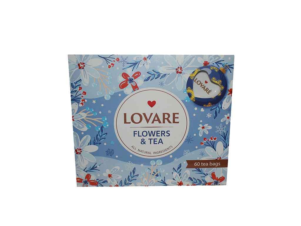 Набір чаю LOVARE 60 пакетиків Flowers and Tea Портфель 12 видів по 5 шт. (882639)