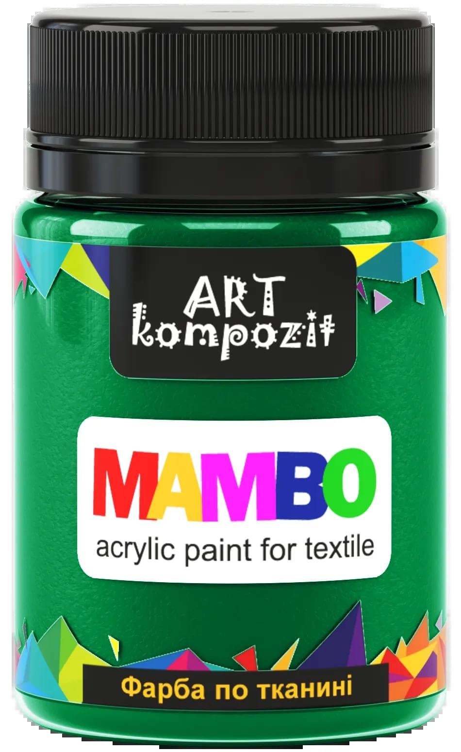 Краска по ткани ART Kompozit MAMBO 50 мл 12 Зеленый особенный (746688) Краска по ткани ART Kompozit MAMBO 50 мл 12 Зеленый особенный (746688)