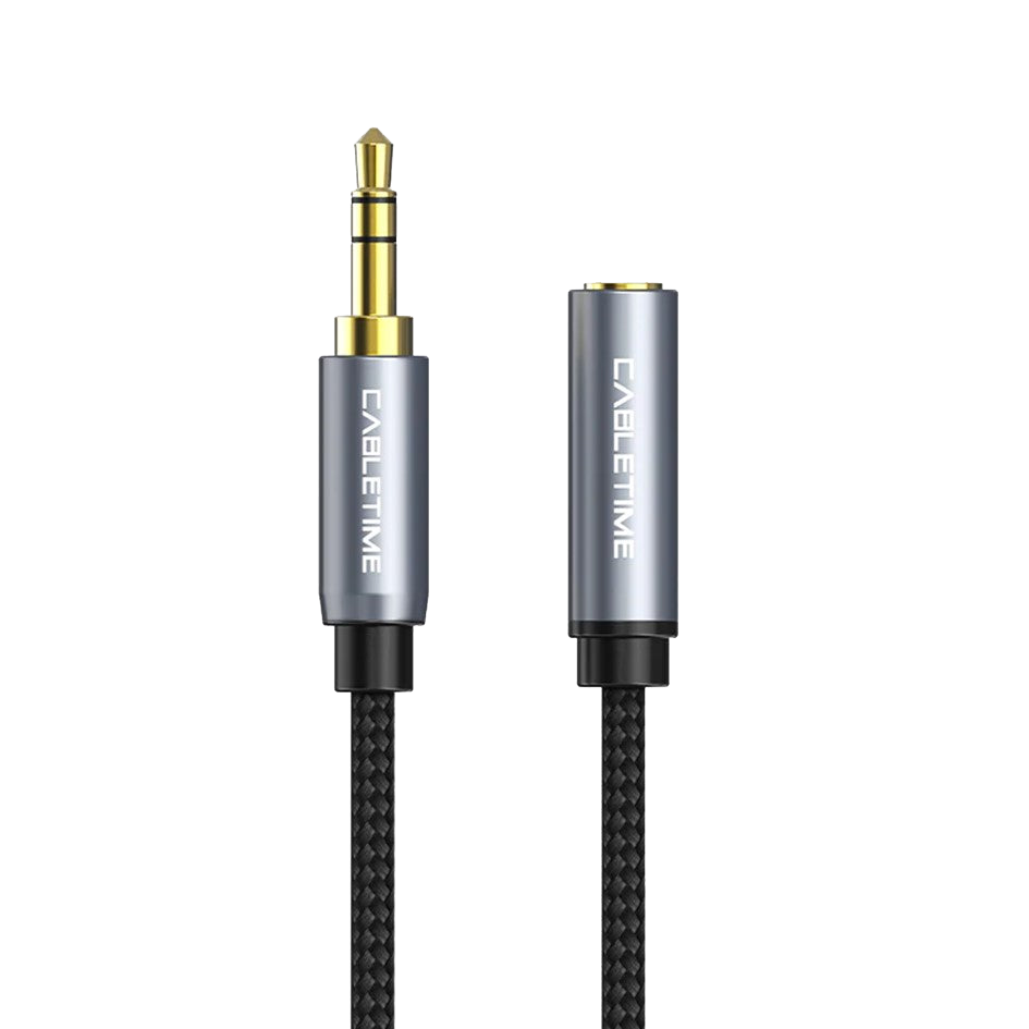 Кабель Vention Audio 3 pin 3,5 мм M 3,5 мм F 0,3 м Black (CF11D)