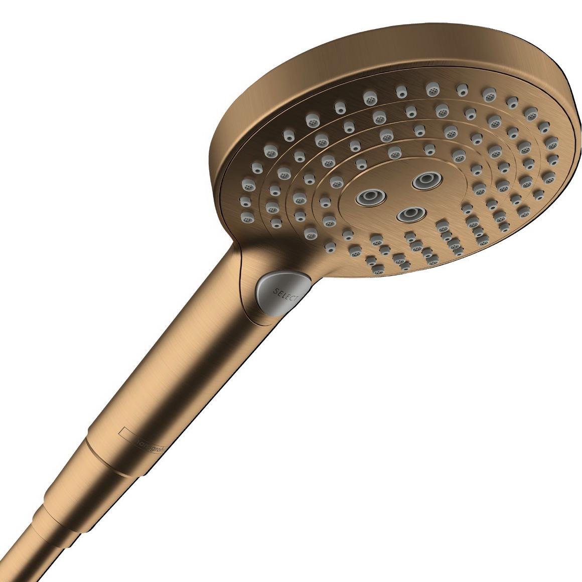 Душова лійка Hansgrohe Raindance EcoSmart 26515140 з кнопкою 125 мм Бронзовий (258158)