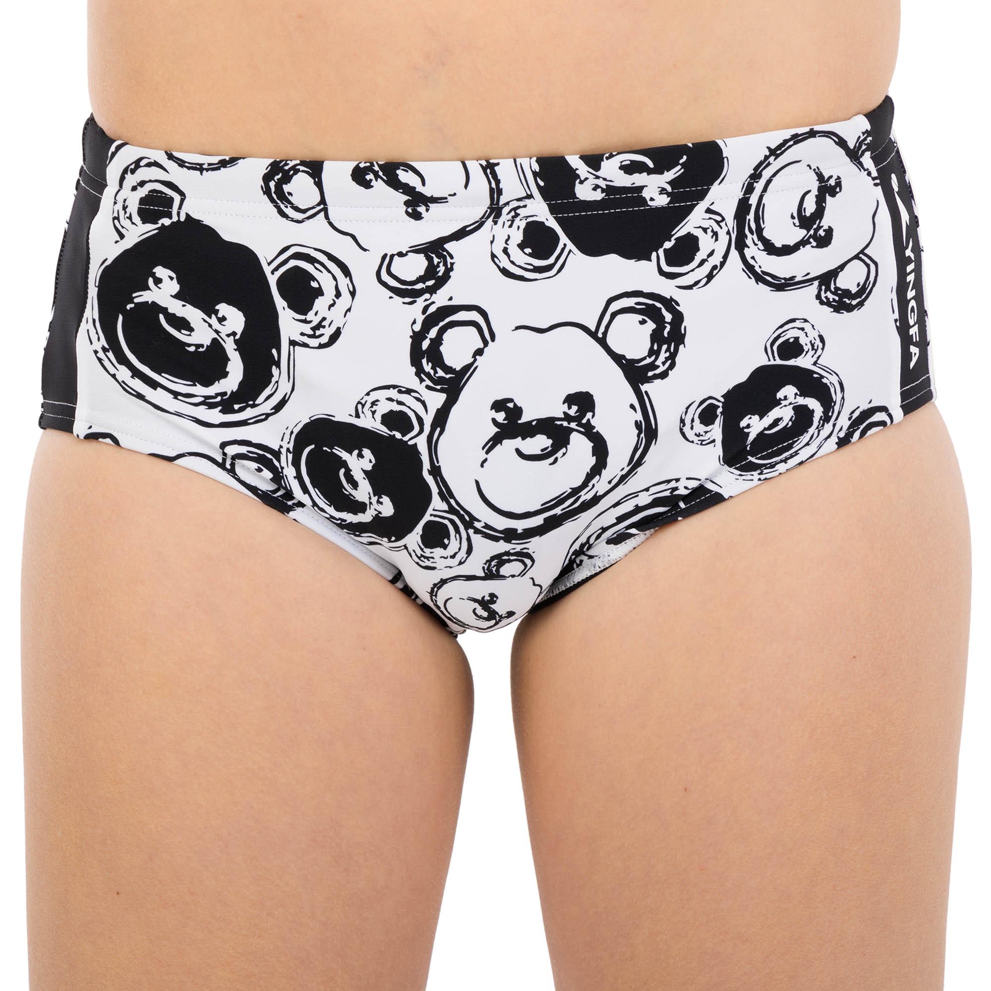 Плавки мужские классические для плавания YINGFA Bear 9649 S Черный/Белый (9649_Черный-белый_S_(150-155с) - фото 2 Плавки мужские классические для плавания YINGFA Bear 9649 S Черный/Белый (9649_Черный-белый_S_(150-155с) - фото 2