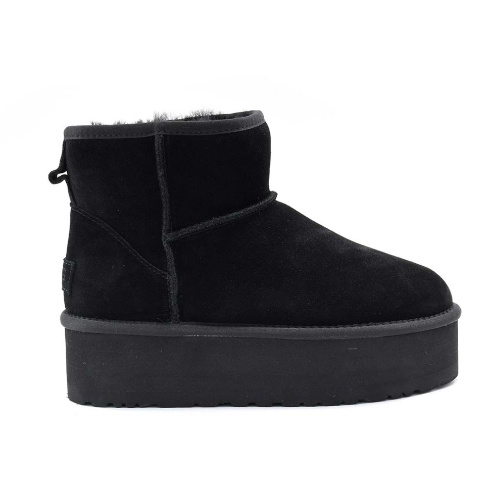 Уги жіночі UGG Mini Platform Suede р. 39 Чорний (7643)
