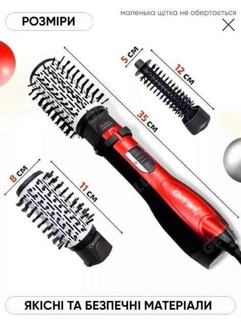 Фен-стайлер для укладки волос Air Style Gemei Gm-4828 с 3 насадками керамическое покрытие 1000 Вт (27259787) - фото 2 Фен-стайлер для укладки волос Air Style Gemei Gm-4828 с 3 насадками керамическое покрытие 1000 Вт (27259787) - фото 2