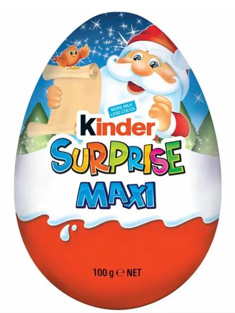 Шоколадное новогоднее яйцо Kinder Maxi 100 г (23120040)