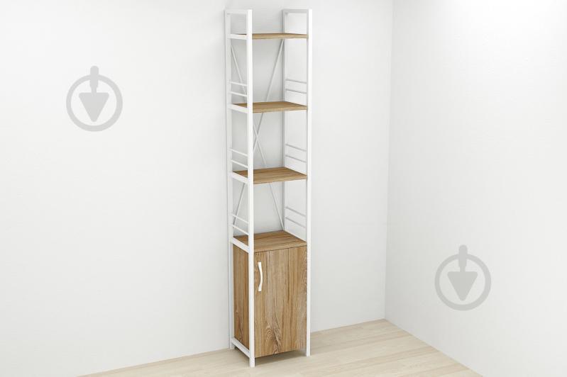 Этажерка 4/34 Ferrum-decor Серии Конект с тумбой  179x34x28 Белый ДСП Таверна (FD1054)