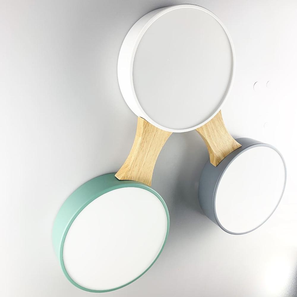 Потолочная люстра с деревянными рожками с LED элементами на 3 плафона (AS126/3) - фото 4