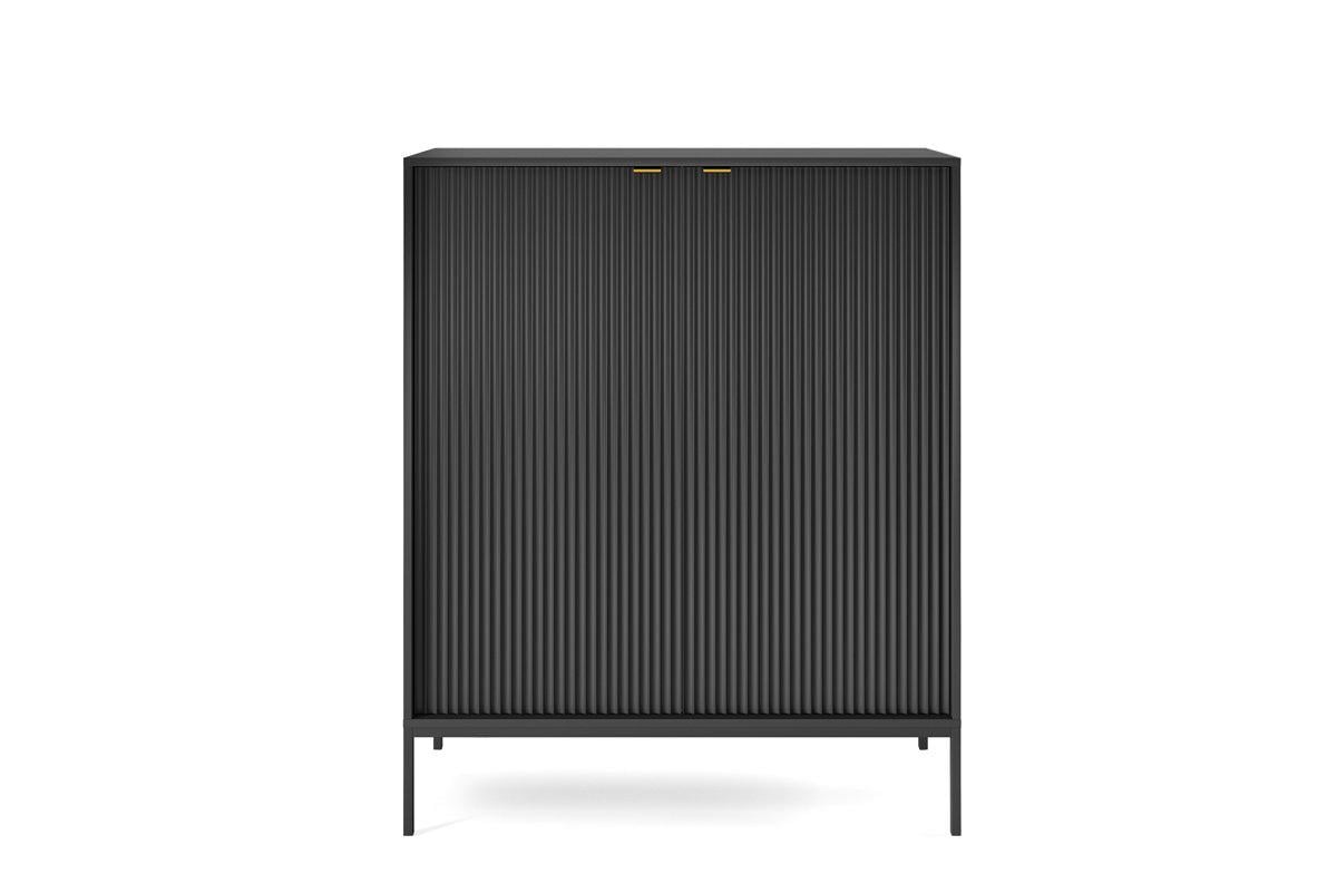 Комод високий Perfect Home Nova K104 2-дверний з чорними ніжками Чорний (PFH-091238) Комод високий Perfect Home Nova K104 2-дверний з чорними ніжками Чорний (PFH-091238)