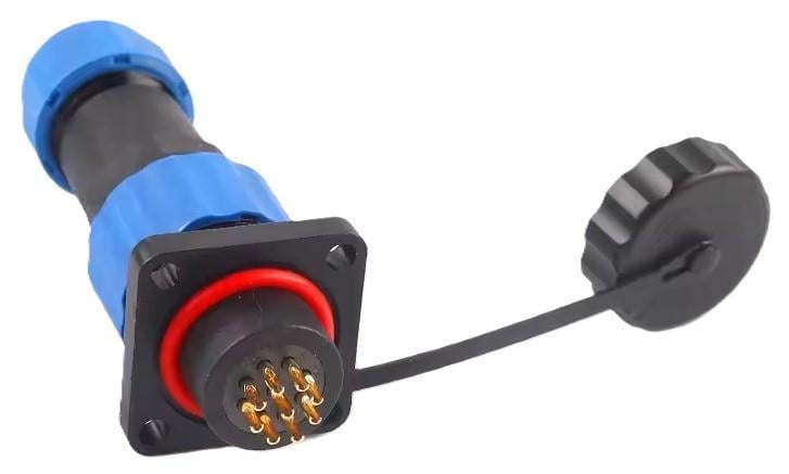 Разъем герметичный SP16 IP68 розетка/штекер на кабель SP16 9S-F-M 9pin 5 А (2735637992)