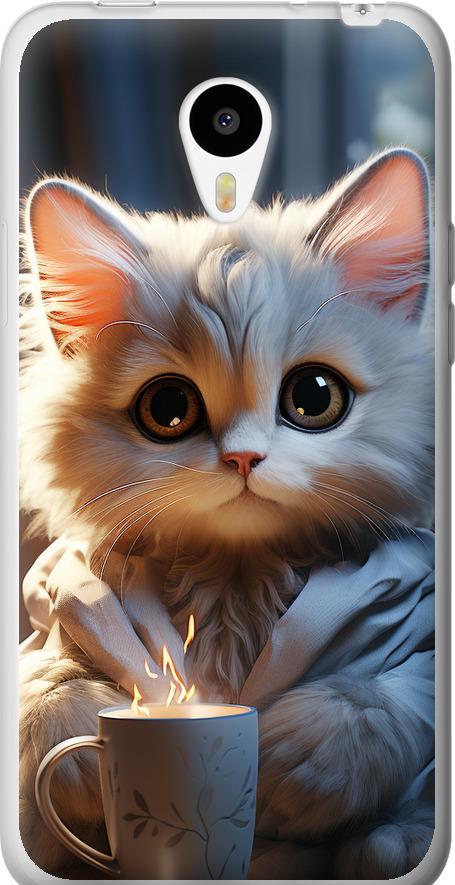 Чехол на Meizu M1/M1 mini White cat (5646u-188-42517) Чехол на Meizu M1/M1 mini White cat (5646u-188-42517)
