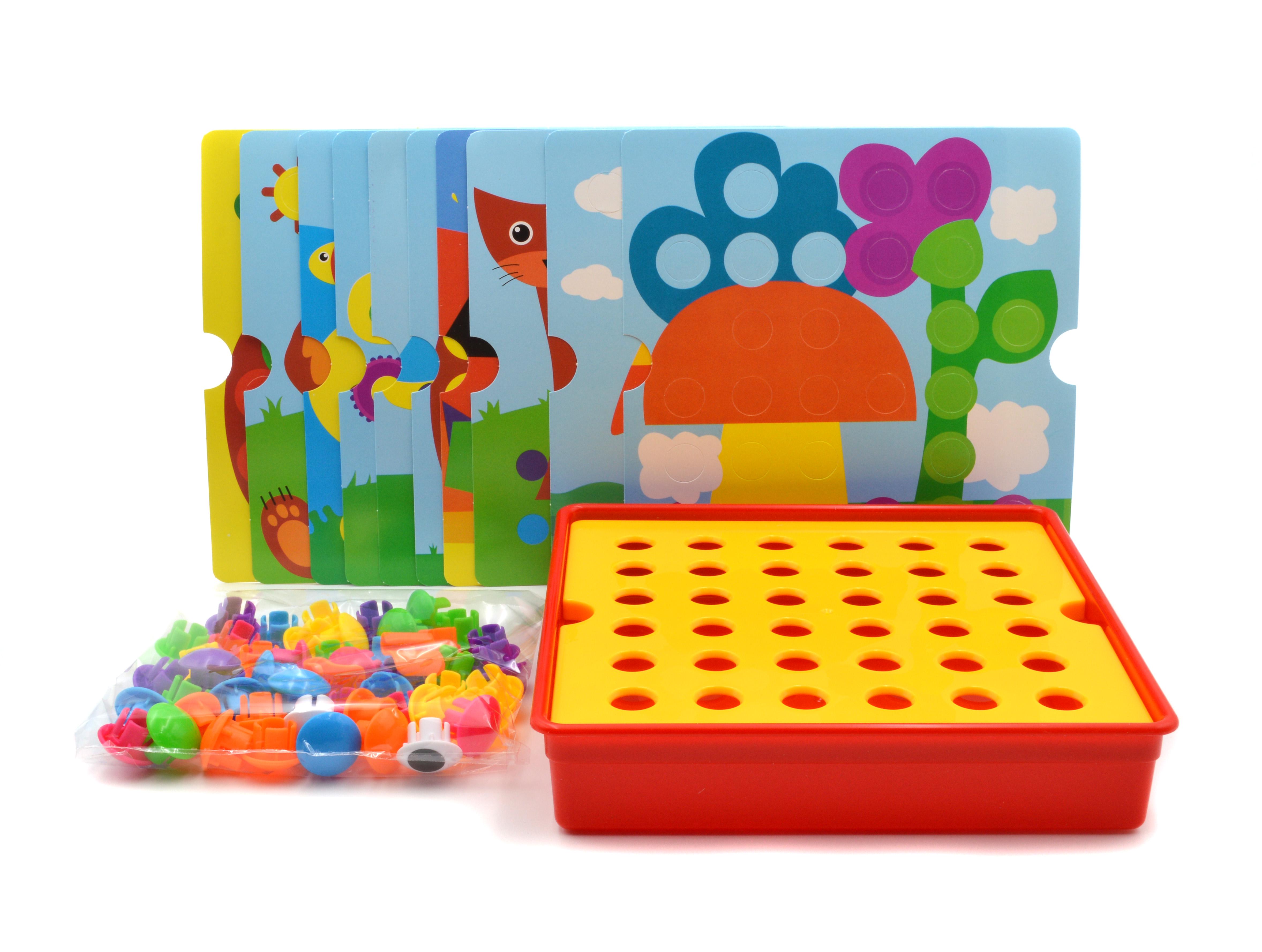 Мозаика для малышей 527 12 картинок 46 кнопок