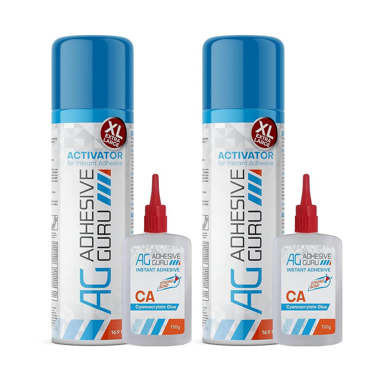 Клей ціанакрилатний і спрей-активатор Adhesive Guru 2 уп.