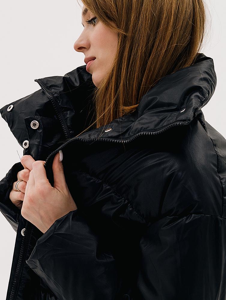 Куртка женская р. 44 Черный (SKT000917992) - фото 5 Куртка женская р. 44 Черный (SKT000917992) - фото 5