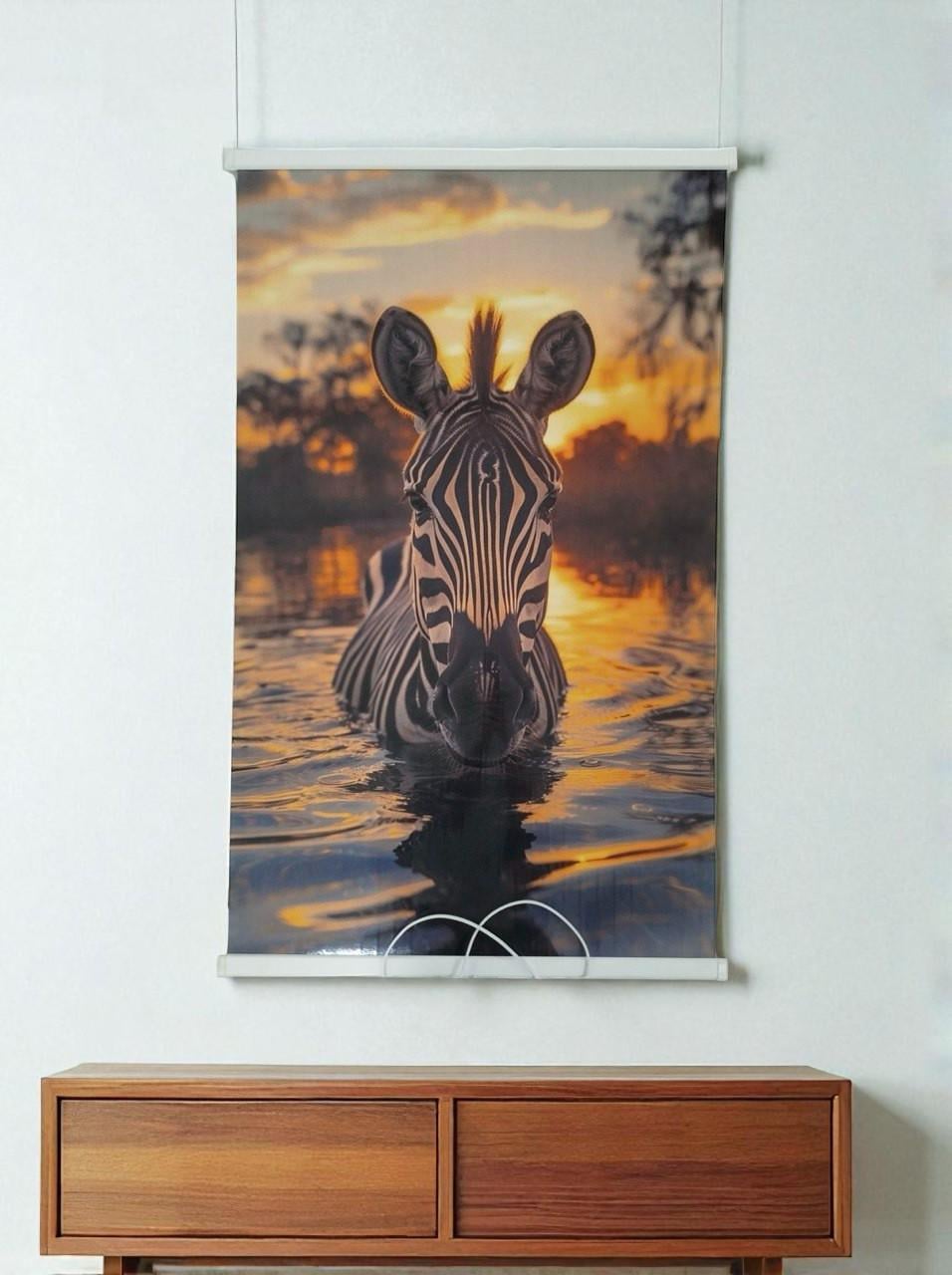 Інфрачервоний обігрівач-картина Сейм Зебра 100x63 см 450W (wrk-10019)