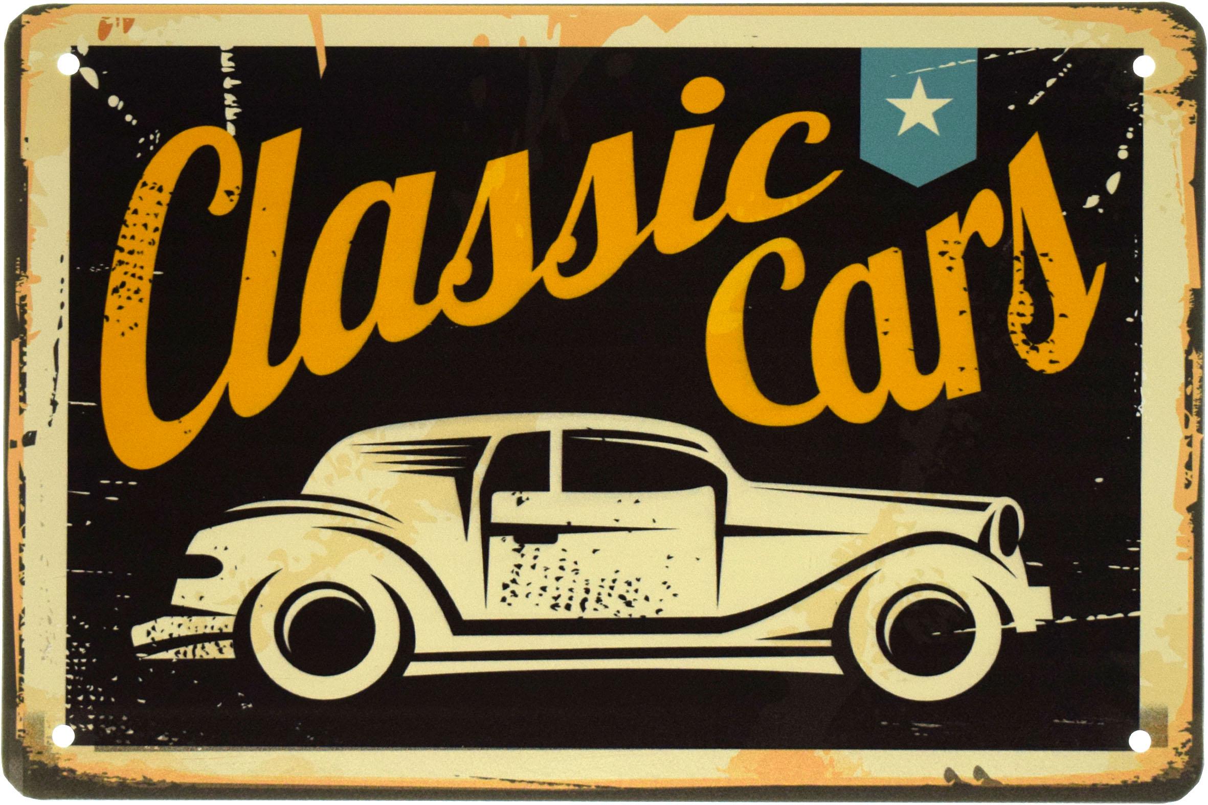 Табличка металева Класичний Автомобіль/Classic Car 20x30 см