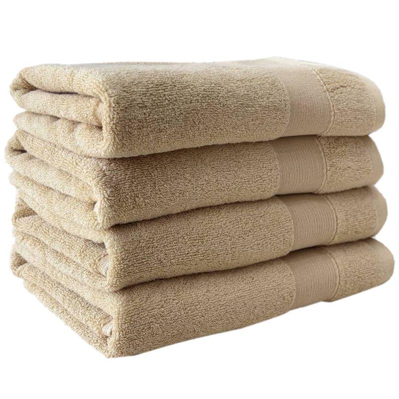 Набір рушників для рук та обличчя бавовна у подарунковому пакеті 50х90 см 4 шт. Капучино (780523)