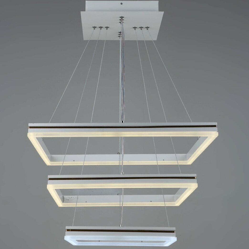 Люстра светодиодная Sirius на три плафона 96W 3000-6500К Хром (B YH552/3)