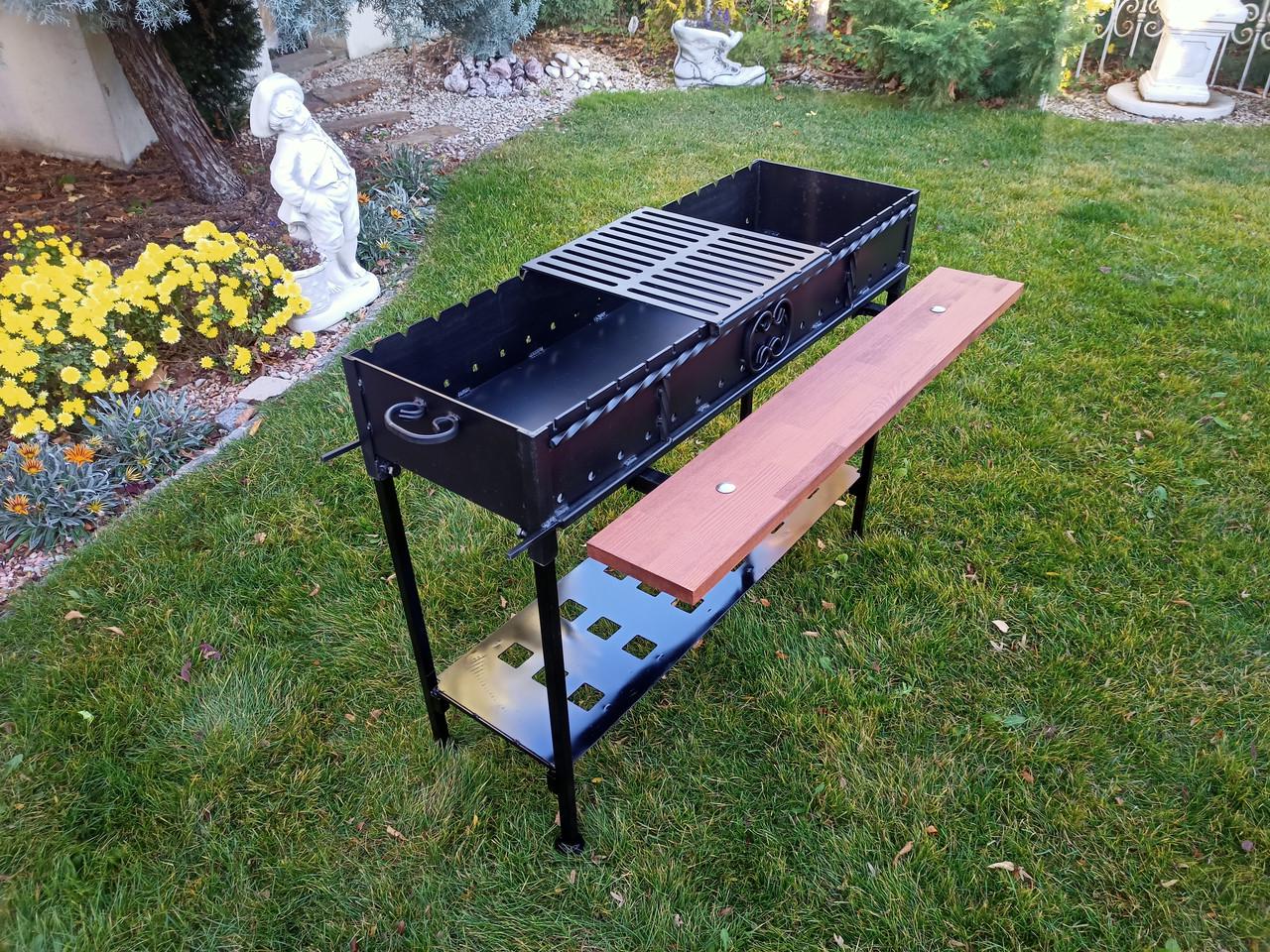 Мангал з решіткою на 20 шампурів зі сталі 4 мм (2341952297) - фото 2 Мангал з решіткою на 20 шампурів зі сталі 4 мм (2341952297) - фото 2