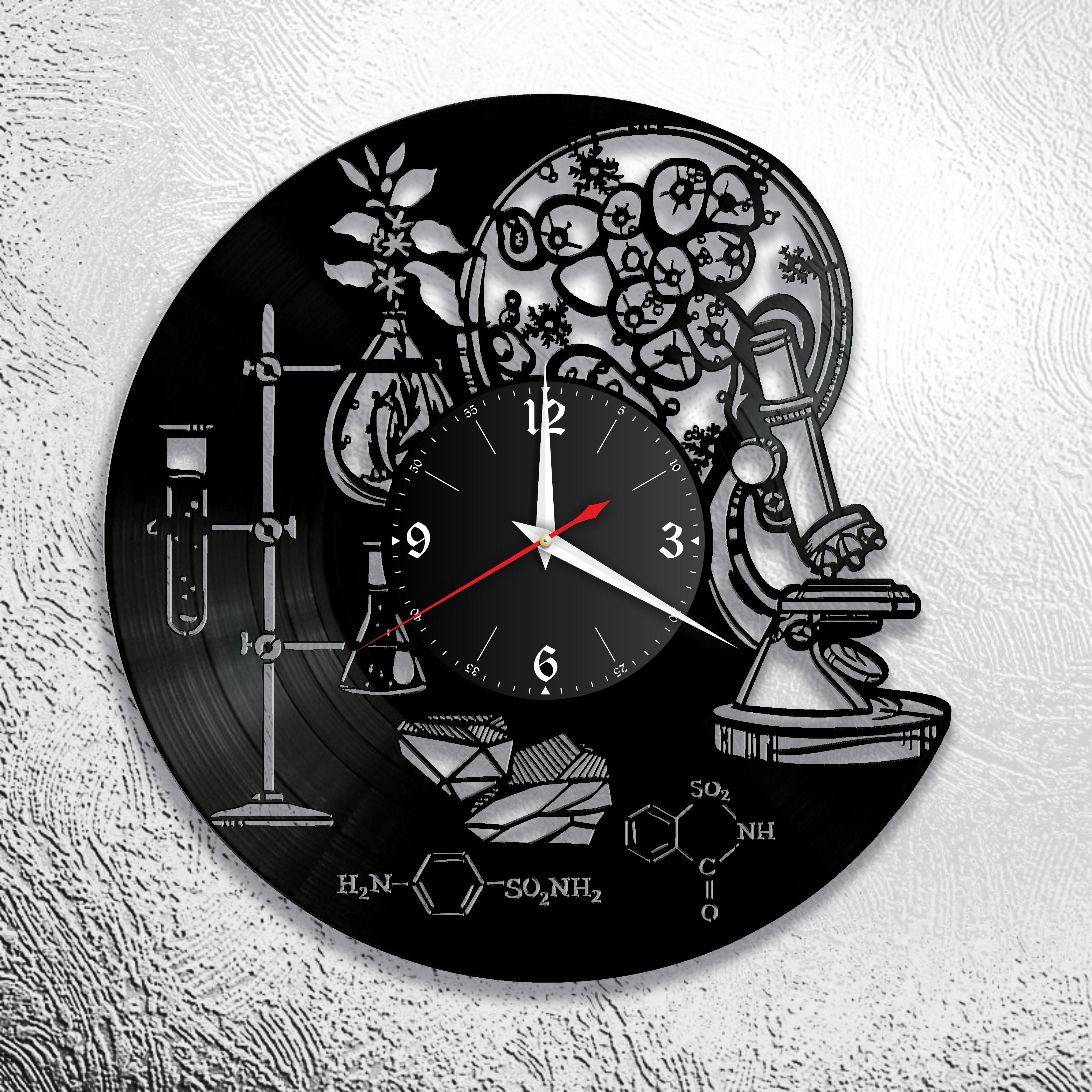 Часы настенные Химик 1065 из виниловой пластинки