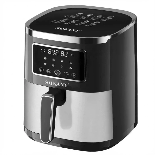 Аэрофритница Sokany SK 10052 1700W с сенсорным управлением 7 л (3036287010)
