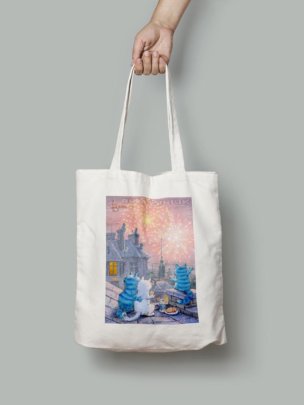 Эко-сумка Фейерверки шопер (rinaz_20201633004_Bag)