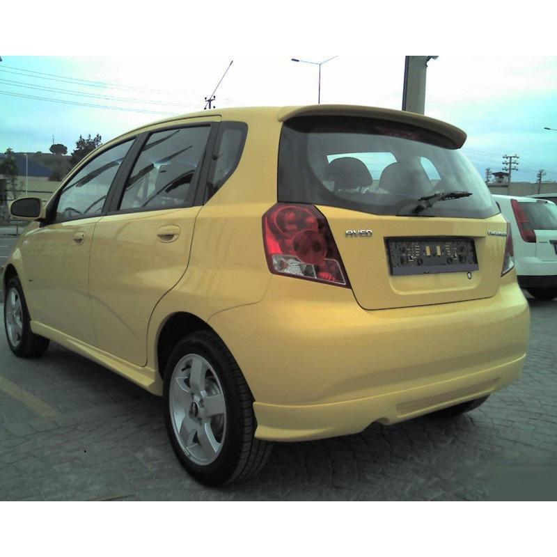 Накладка на задний бампер под покраску для Chevrolet Aveo T200 2002-2008 года - фото 2