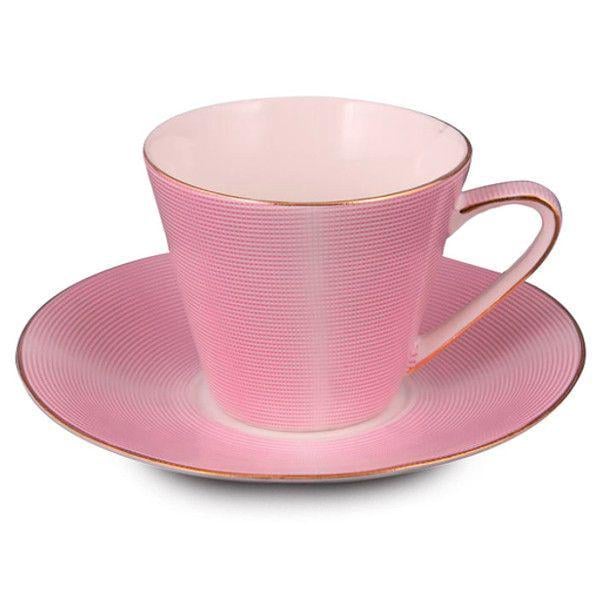 Чашка с блюдцем Lefard Модерн 200 мл Розовый (84-729)