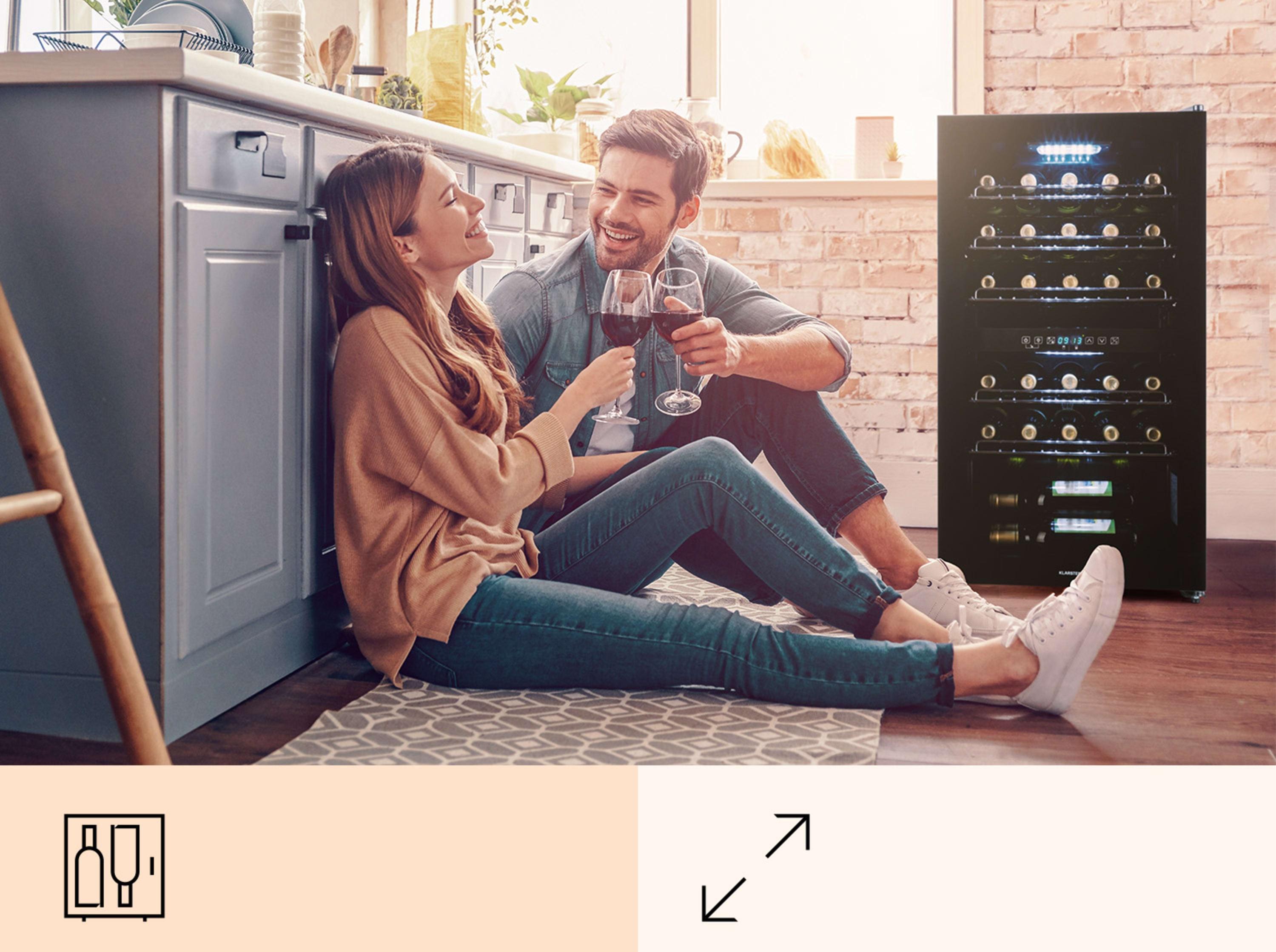 Холодильник для вина Klarstein Shiraz 29 Duo 2 зони 80 л 29 пляшок 5-22°C - фото 2