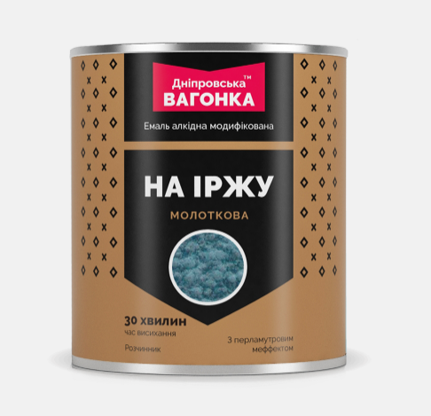 Эмаль молотковая Дніпровська вагонка 2,5 л Зеленый (DA100)