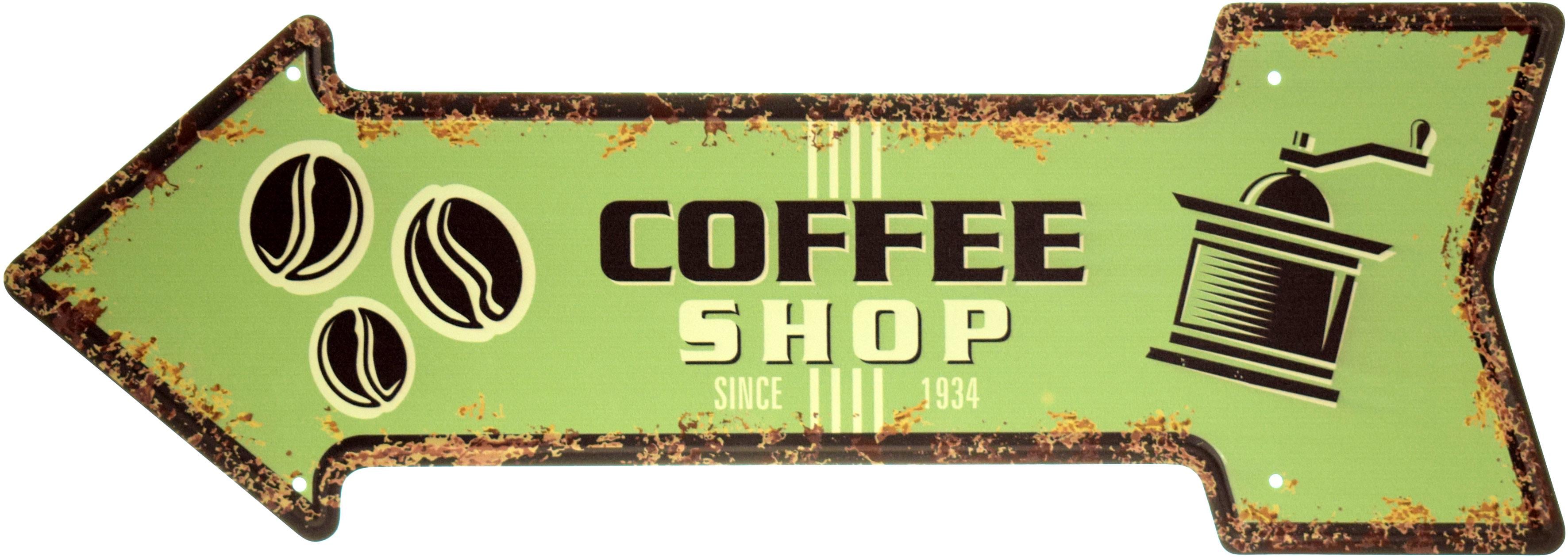 Табличка металева "Coffee Shop Since 1934" 16x45 см (ms-104177)