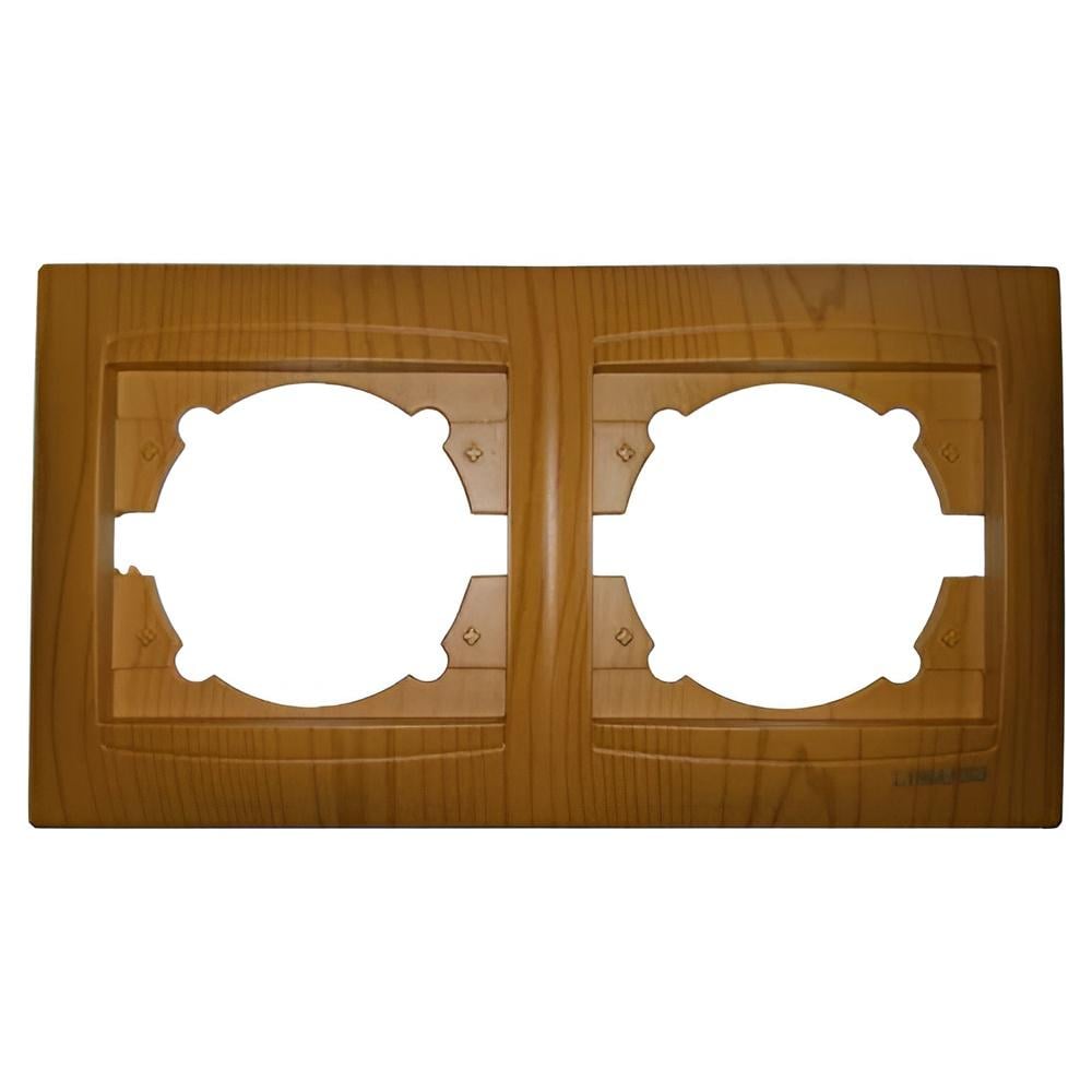 Рамка 2-постовая Lemanso Сакура горизонтальная Ольха (LMR1411)