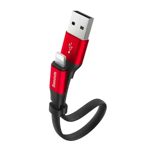 Кабель BASEUS Nimble Cable USB to Lightning CALMBJ-B91 2A 0,23 м Black/Red - фото 2