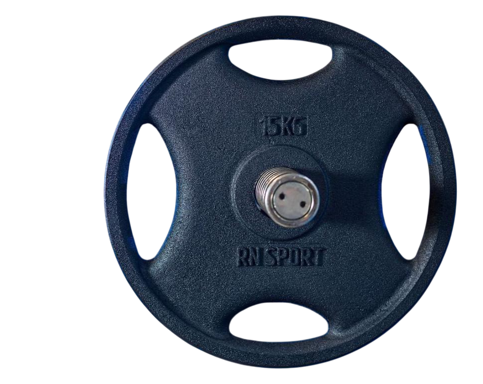 Блин RN-Sport 15 кг Ø 51 мм для штанги с Quatro хватом Черный (2522949791_rn_2)