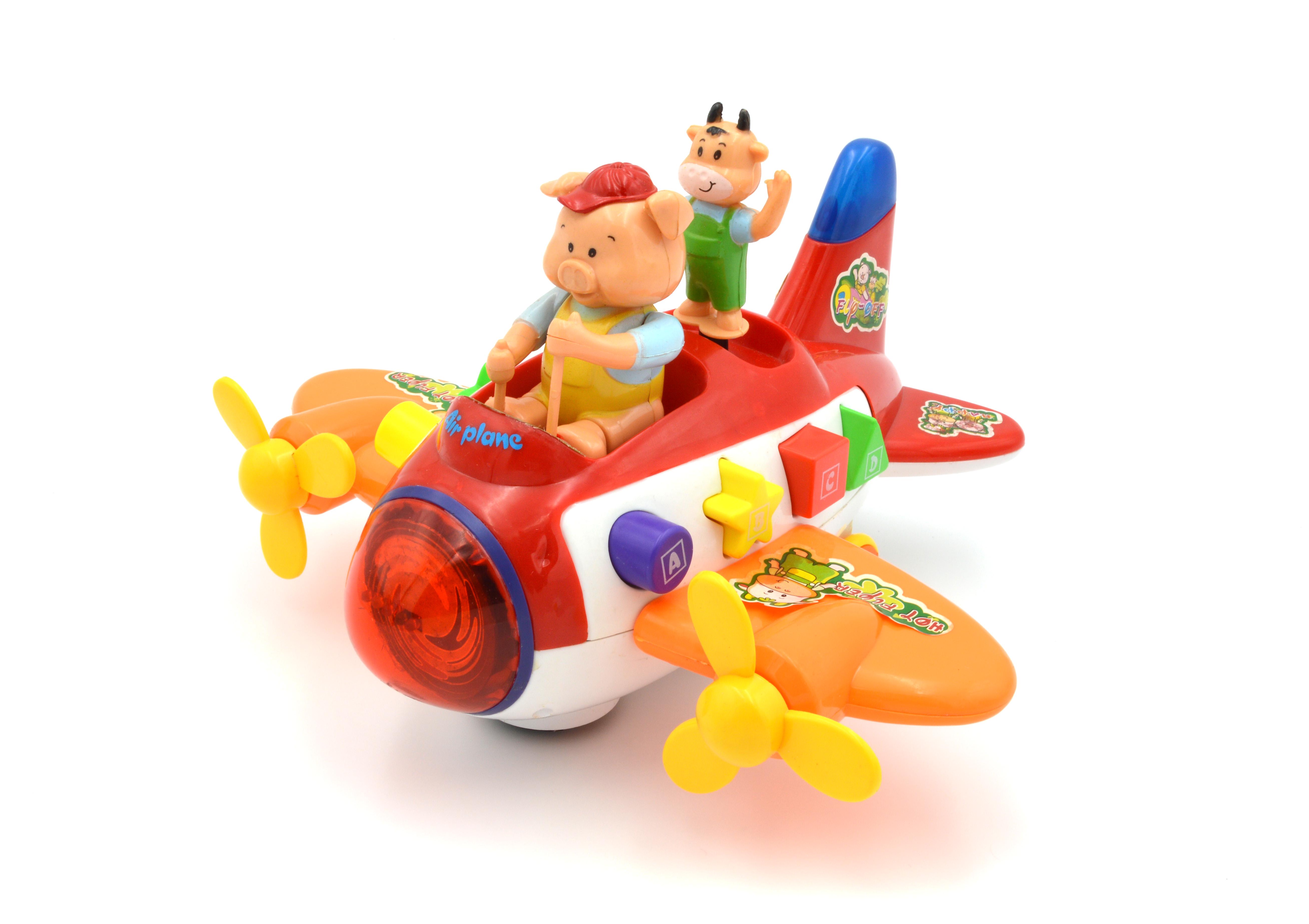 Самолет музыкальный Веселая компания в коробке Самолет музыкальный Веселая компания в коробке